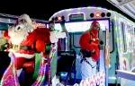 At the Damen Blue Line station last year, Santa was talking with his fans SantaLeavingDamen